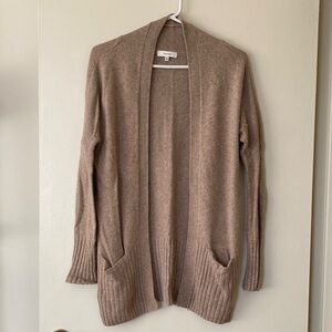 Aritzia Taupe Open Cardigan